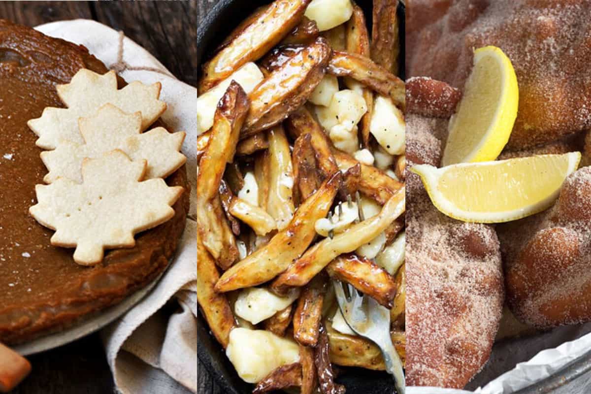 photo collage of Canadian Recipes