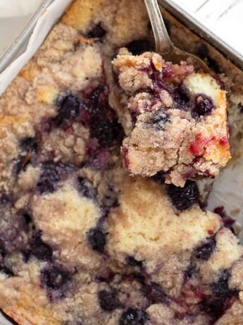 fruit buckle in pan with spoon