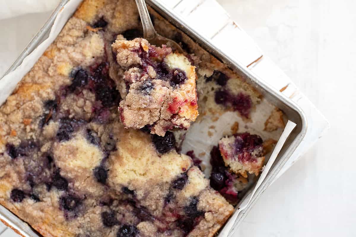 fruit buckle in pan with spoon