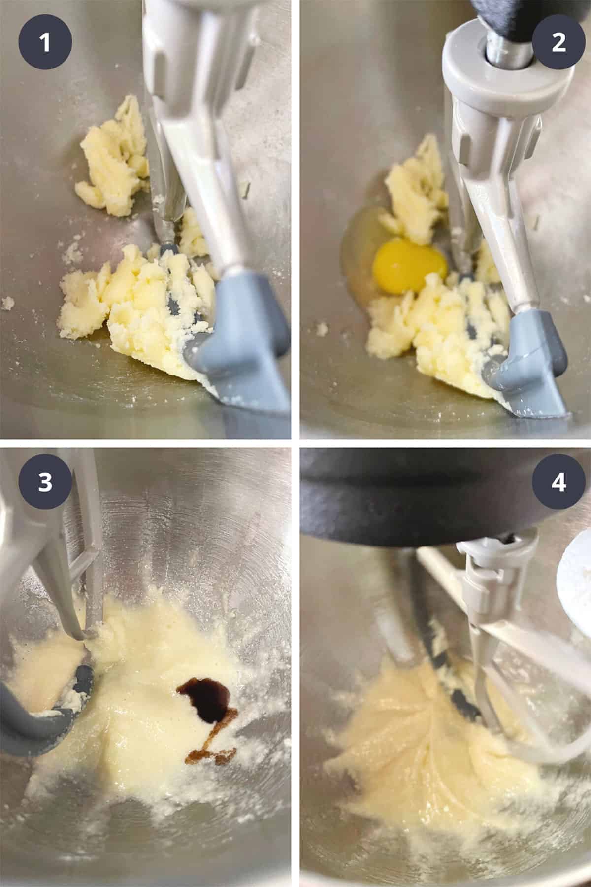 photo collage of steps to make fruit buckle 1