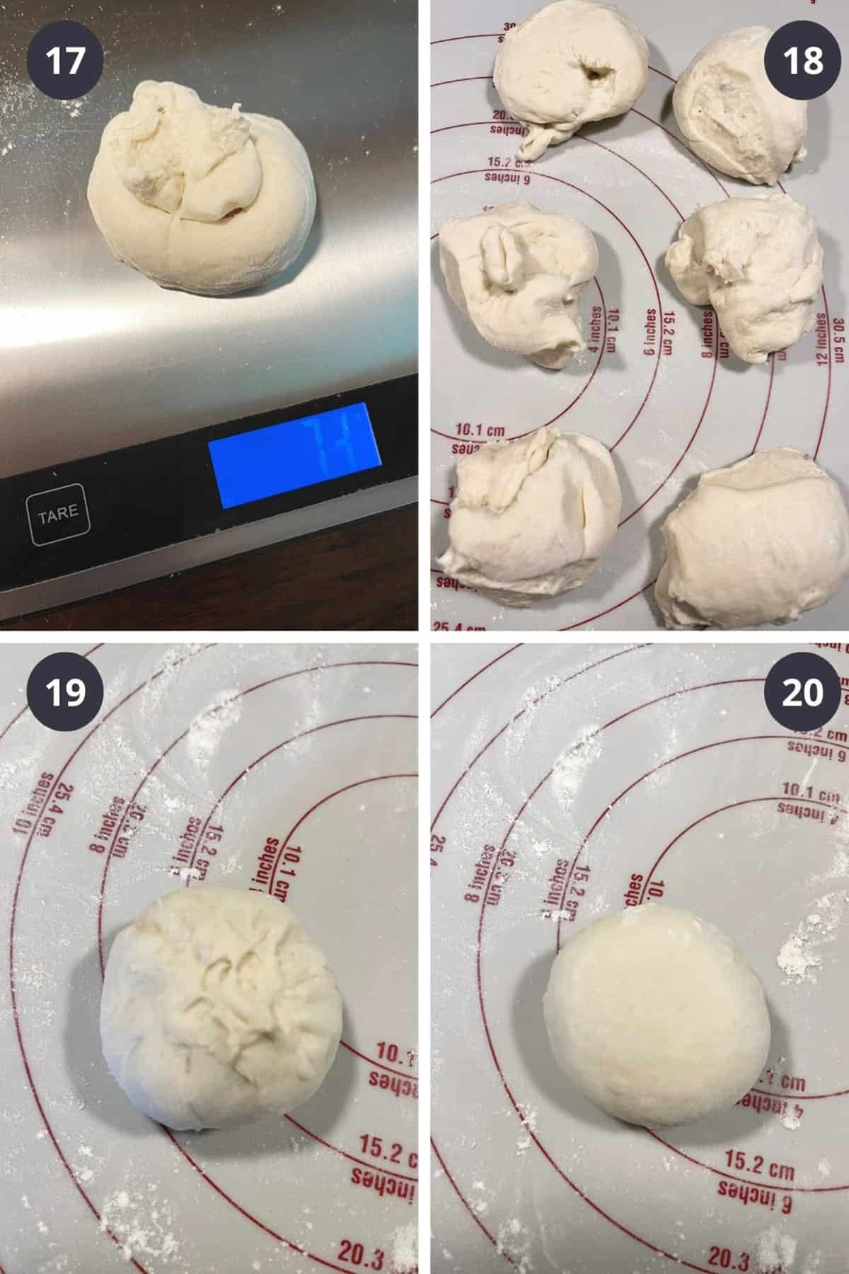 photo collage of steps to make soft burger buns 5