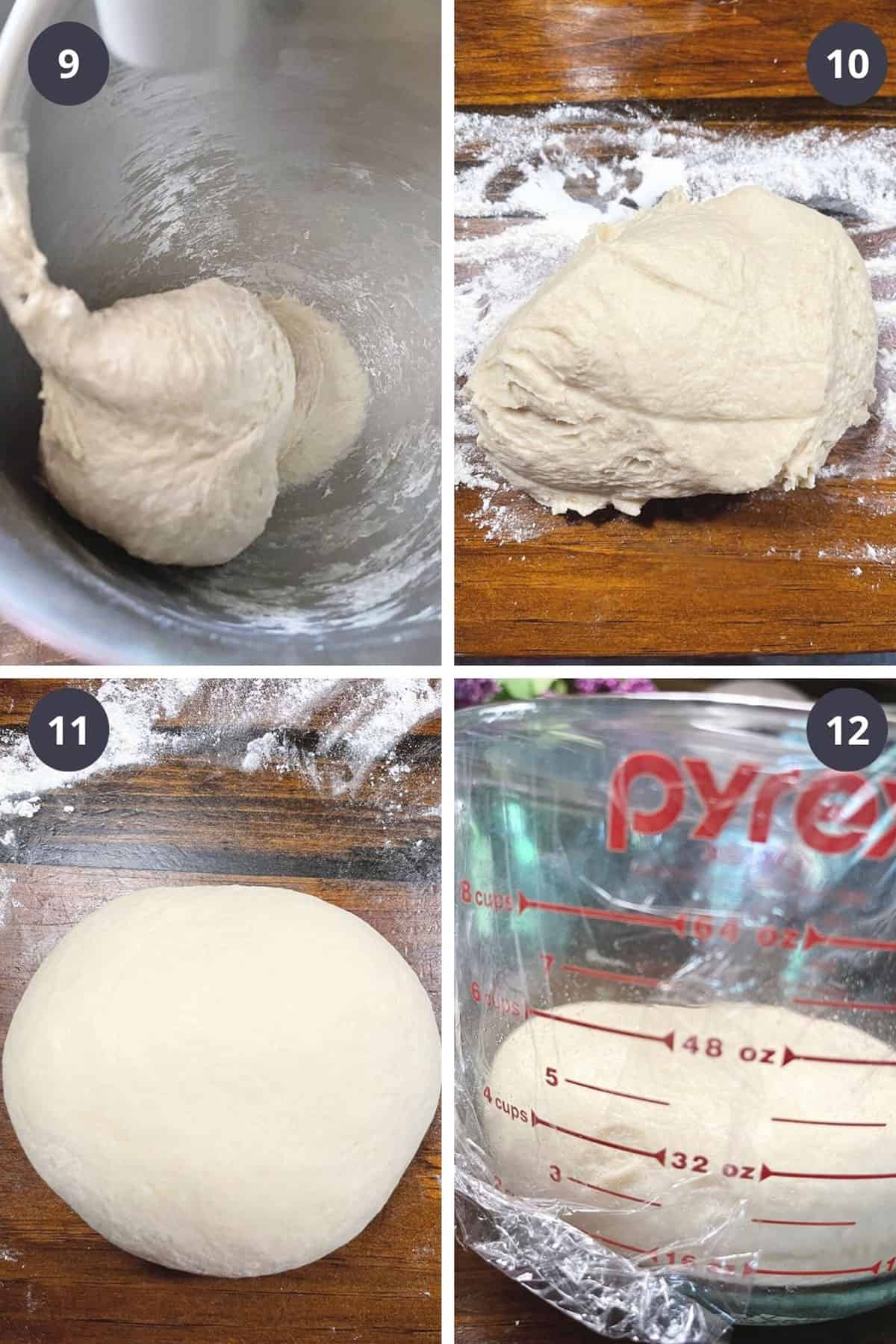 photo collage of steps to make buttermilk bread 3