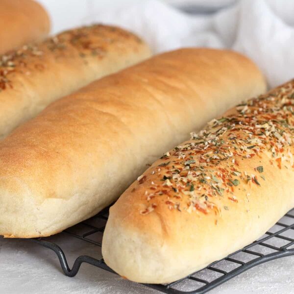 sub buns on cooling rack