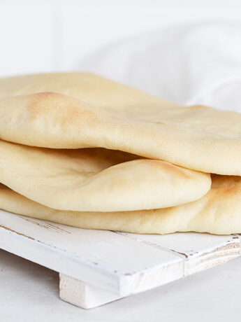 flatbread with yeast on board
