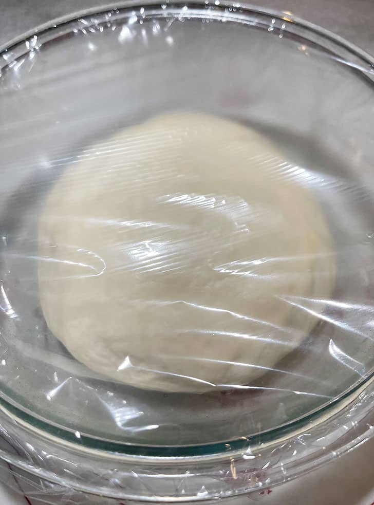 flatbread dough set to rise