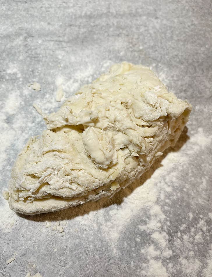 flatbread dough after mixing