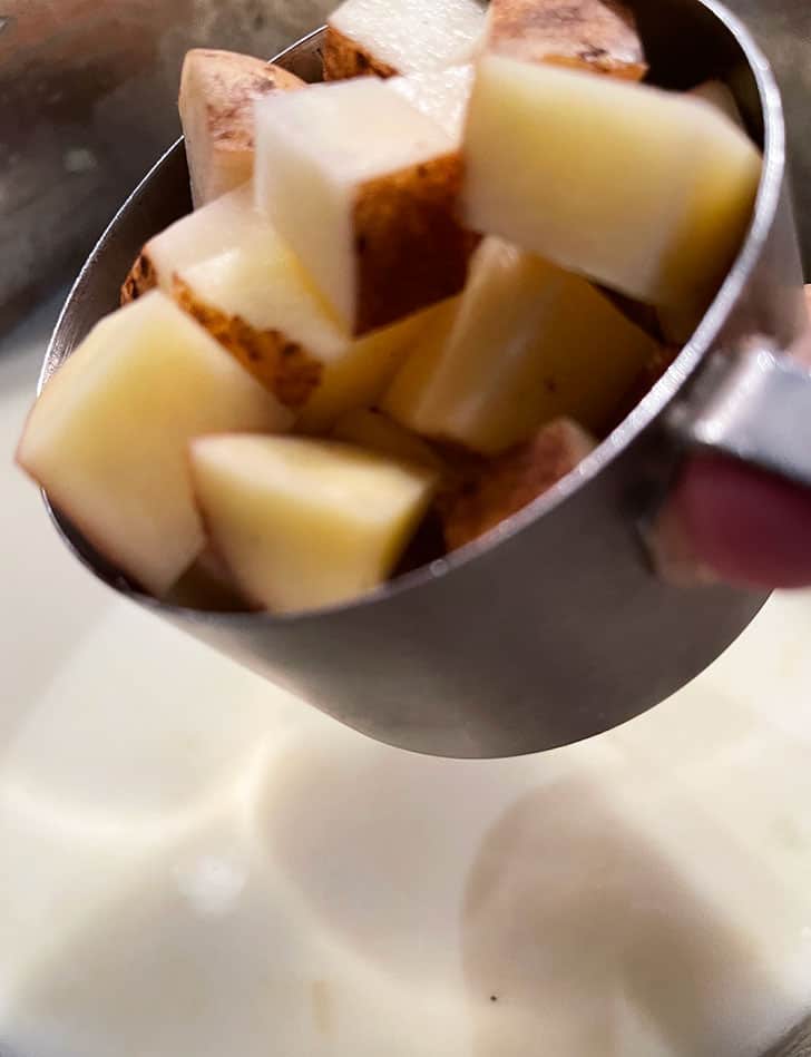 add the potatoes to the pot