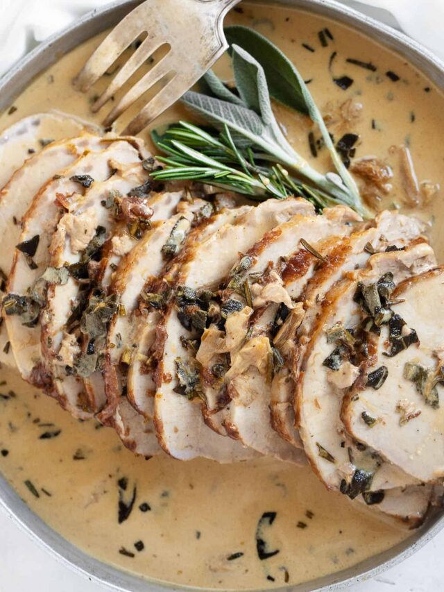 Pork Loin with Wine Herb Gravy Seasons and Suppers