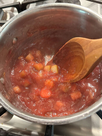 rhubarb compote finished