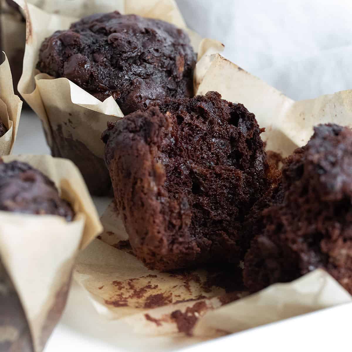 Chocolate Zucchini Muffins