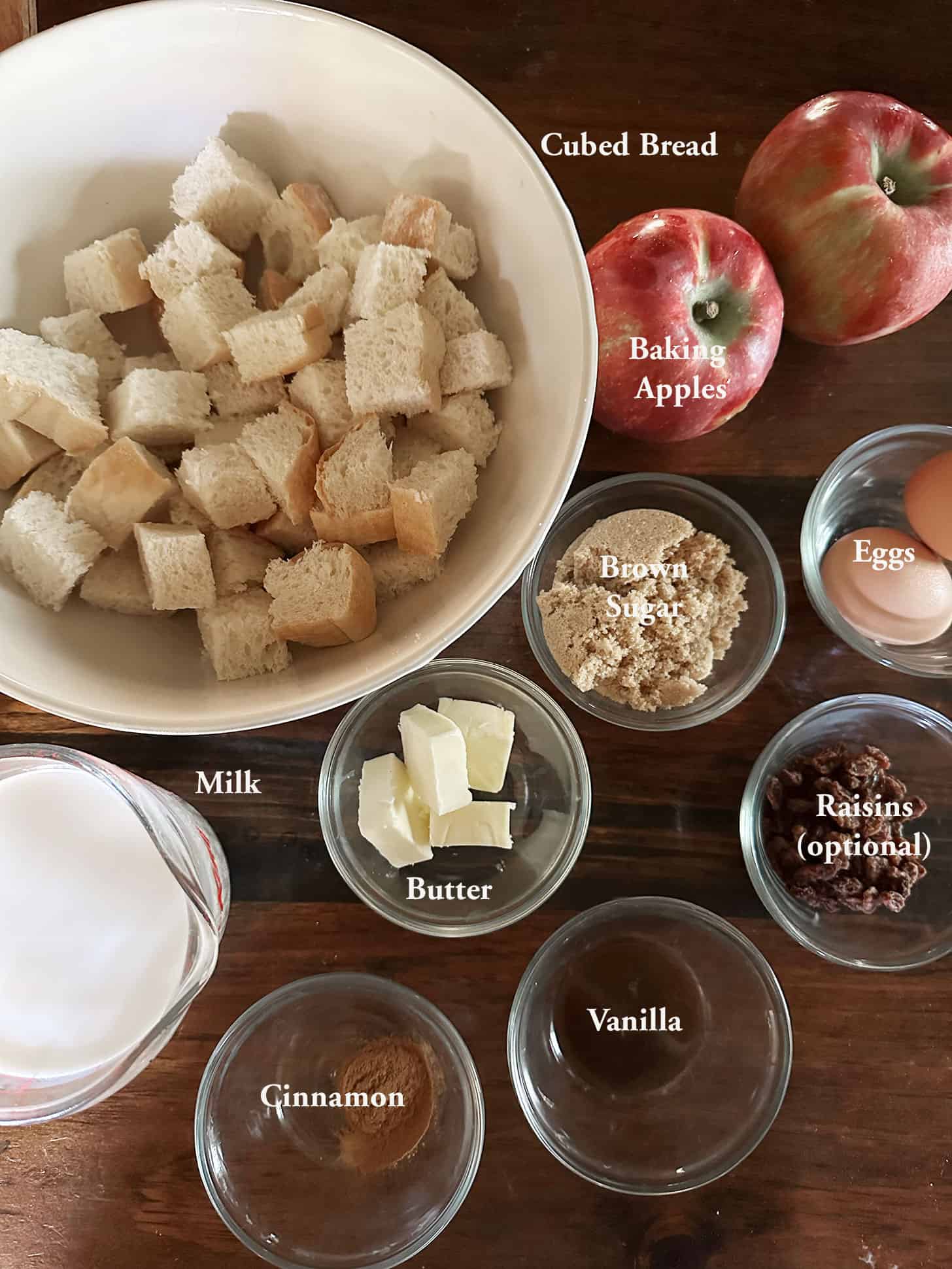 apple bread pudding ingredients