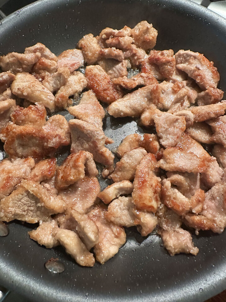pork after browning