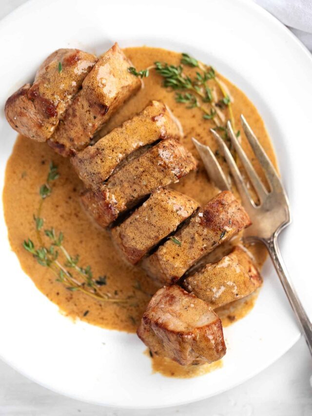 Pork Tenderloin with Mustard Sauce