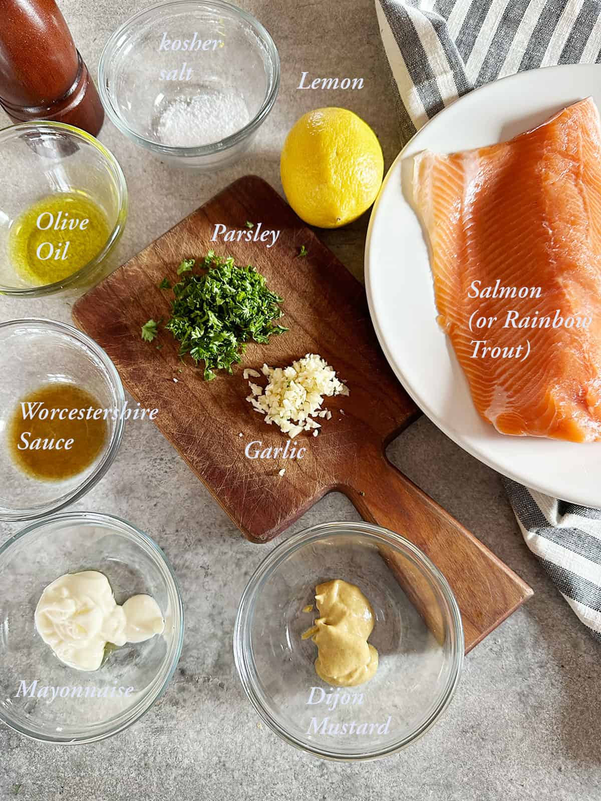 ingredients to make dijon garlic salmon