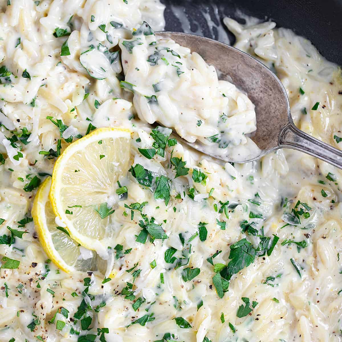 Creamy Lemon Parmesan Orzo