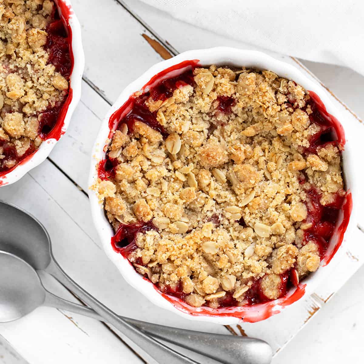 Strawberry Crisp for Two