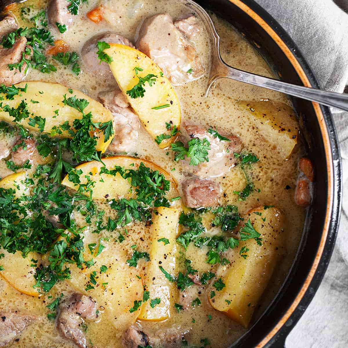 Braised Pork with Apples