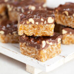 Sweet Marie bars cut on serving board.