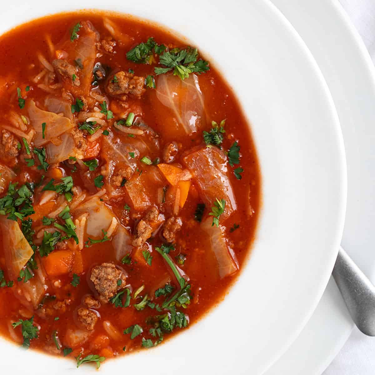 Slow Cooker Cabbage Roll Soup