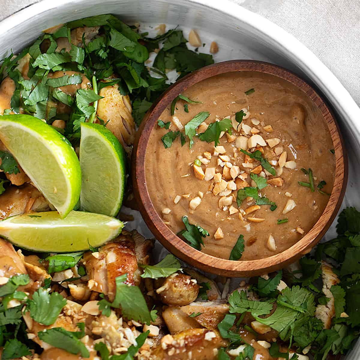 Coconut Chicken with Peanut Sauce