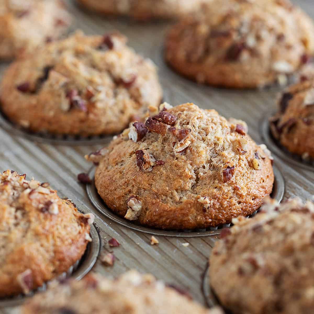 Whole Wheat Banana Chocolate Chip Muffins