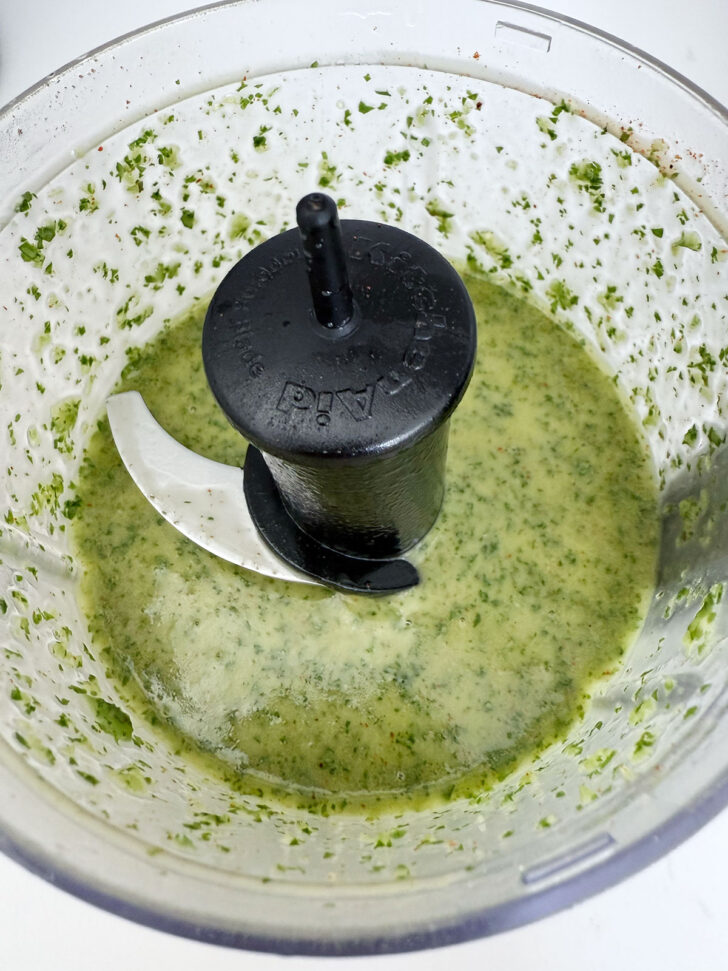 Cilantro lime dressing after processing.