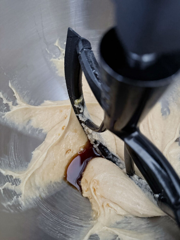 Vanilla added to the cookie dough.