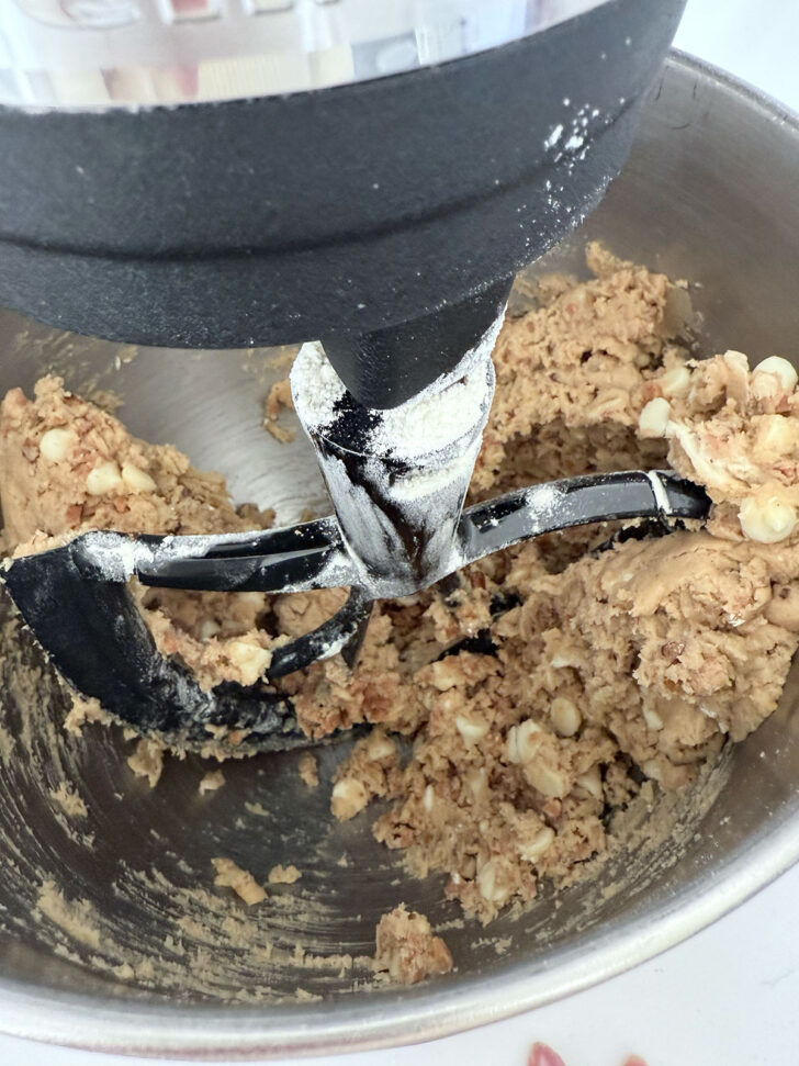 Cookie dough after mixing.