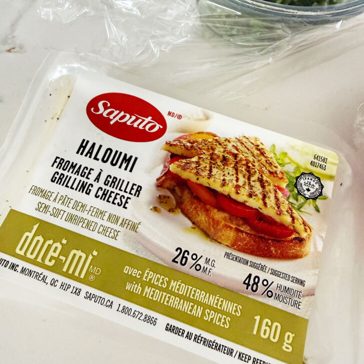Package of Mediterranean halloumi in package.